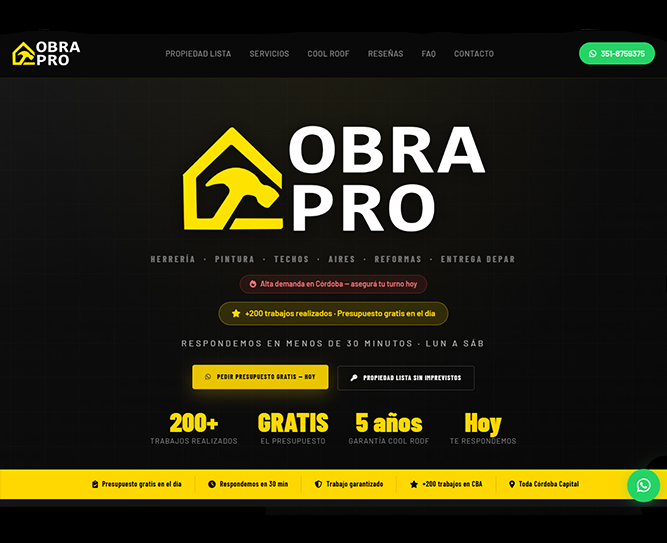 Vista previa de ObraPro